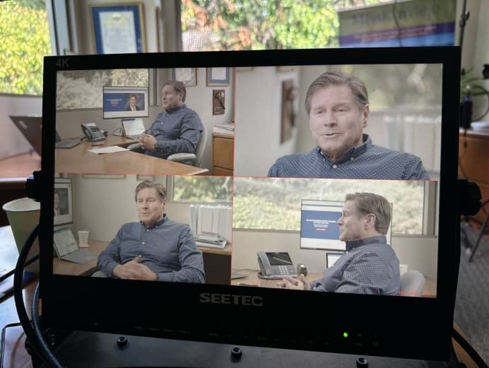 Brian Goodell on the set of the film